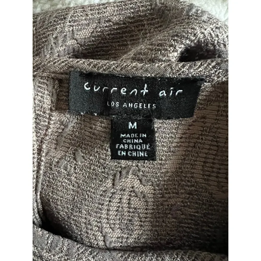 Anthropologie Gray/ Tan Midi Dress - Picture 5 of 7